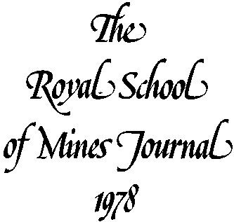 Royal School of Mines Journal 1978